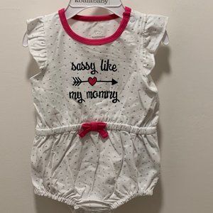 "Sassy like my mommy "Baby Girls  Arrow Romper